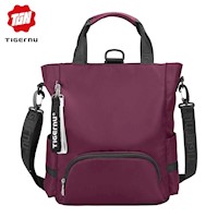 Mochila Bolso Mujer 3 en 1 Tigernu TS8169 Vino 14"