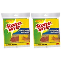 Pack x2 Paño Scotch Brite Secatodo x14