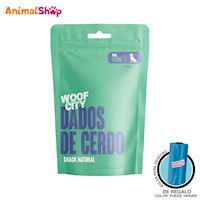 Snack Para Mascota Woof City Dados De Cerdo 75 Gr