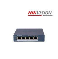 Switch Gigabit PoE+ Hikvision DS-3E1505P-EI/M administrable 5 puertos 100Mps