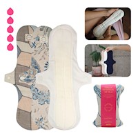 Toalla Higiénica de Tela Bamboo Balance Tripack XL Crema