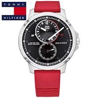 Reloj Tommy Hilfiger Logan 1791628 para Hombre Correa de Silicona Rojo