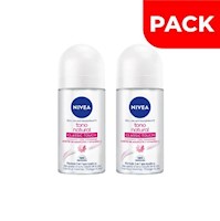 Dúo Pack Nivea Deo Mujer Roll Aclarado Classic Touch - Frasco 43GR