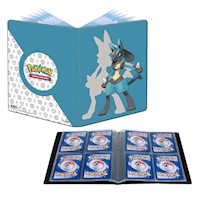 PORTAFOLIO DE 4 BOLSILLOS PARA CARTAS DE POKEMON - LUCARIO