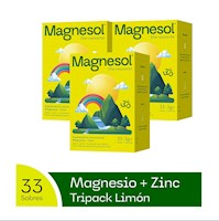 TRIPACK: MAGNESOL EFERVESCENTE LIMÓN x 33 sobres