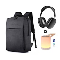 Audífonos Bluetooth P9 + Mochila portalaptop + lámpara parlante de regalo