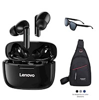 Audifonos Bluetooth Lenovo XT90 + Morral multiuso + lentes de sol de regalo