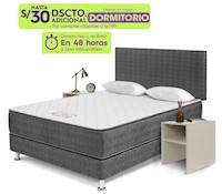 DORMITORIO PARAÍSO TROPICAL 2PLZ + VELADOR REPISA + 2 ALMOHADAS + PROTECTOR