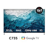 Televisor de 98" QLED 4K UHD Smart Tv TCL 98C735
