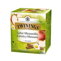 1 CAJA TWININGS MANZANILLA + CANELA + MANZANA DE 15 GR