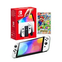 Consola Nintendo Switch Oled Blanca + Mario Party Superstars