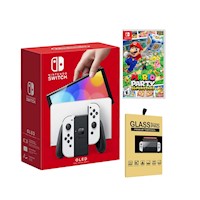 Consola Nintendo Switch Oled Blanca + Mario Party Superstars + Mica