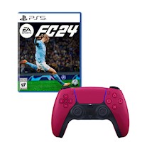 EA Sports FC 24 PlayStation 5 + Mando Dualsense Playstation 5 Rojo