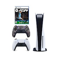 Consola PS5 Lector de Discos + Mando Dualsense Camuflado + EA Sports FC 24