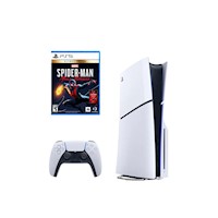 Consola Playstation 5 Slim Lectora de Discos + Spiderman Miles Morales Ultimate