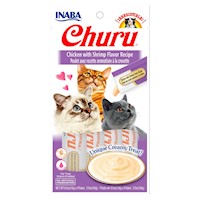 Puré Pate Cremoso para Gatos Churu Sabor Pollo y Camarón 56g