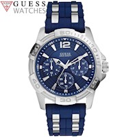 Reloj Guess Oasis U0366G2 Multifuncional para Hombre Correa de Silicona Azul