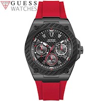 Reloj Guess Legacy U1049G6 Multifuncional para Hombre Correa de Silicona Roja