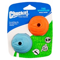 Juguete Pack de 2 Pelotas Chuckit con Silbido Tamaño Pequeño