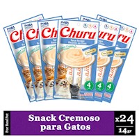 Snack Cremoso para Gato Churu Sabor Atún 24 x 14gr