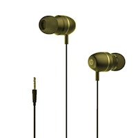 AUDIFONOS IN-EAR HP DHH-3112 CON MICROFONO Y CONTROL DE VOLUMEN GOLD