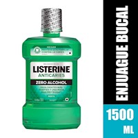 Enjuague Bucal Listerine Anticaries Zero Alcohol 1,5 Litros