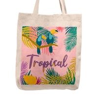 Bolso Tela Tote Bag Cartera Playa - Tropical