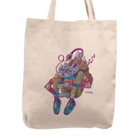 Bolso Tela Tote Bag Cartera Playa - Gato andino