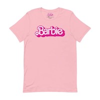 POLO UNISEX MATTEL 6974792_4136 BARBIE THE MOVIE LOGO PINK TEE S