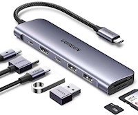 adaptador USB-C 7 En 1 ugreen 15214 Multifunction 100w 4k