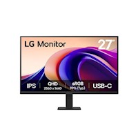 MONITOR PLANO LG 27U631A-B, 27" QHD IPS,100 HZ, HDMI, HDR10, HDR, USB-C: 15W