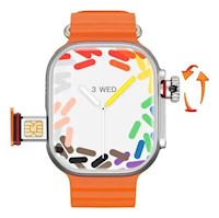 ULTRA 2 CON CHIP, TIKTOK, CAMARA, RELOJ SMARTWATCH NARANJA