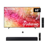 TV Samsung 65'' Crystal UHD DU7000 4K Tizen OS Smart TV (2024) + GRATIS Soundbar Samsung HW-C400