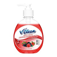 Jabon Liquido Vclean antibacterial 400ml frutos rojos c/glicerina