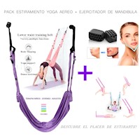 Pack Correa Yoga Aéreo Columpio Estiramiento y Ejercitador Mandíbula