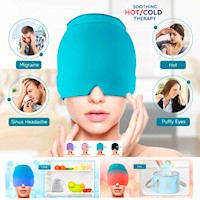 Gorro de Gel Masajeador de Cabeza Frio y Calor