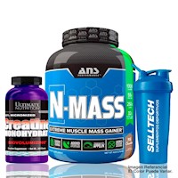 Pack Ans N Mass 6lb Chocolate+ Creatina 300gr+ Shaker