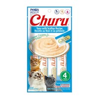 Churu Snack Húmedo de Atún con Ostiones para Gatos x4 und