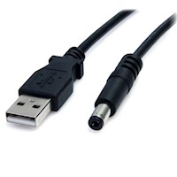 Startech Cable Adaptador 2m USB Coaxial Barrel 5.5mm 5V DC USB2TYPEM2M