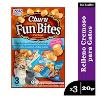 Snack para Gato Churu Fun Bites Pollo Atún y Ostion 3 x 20gr