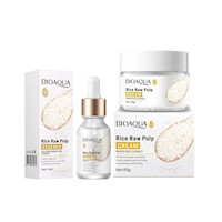 Dúo Facial Bioaqua Rice Raw Pulp Serum 15Ml Y Crema 50Gr