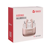 AUDÍFONOS TEROS TE-8074GR BLUETOOTH TWS - ROSA DORADO