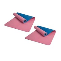 Tapete Yoga Antideslizante Rosado Azul 1.5m 2und