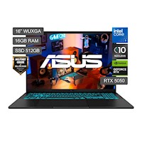 Laptop Asus 16" Windows 11 Home Intel Core 7-240H 16GB 512GB RTX 5050 Gaming V16