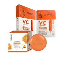 Vitamina C Dr Rashel Jabón Facial 100Gr +Mascarilla Velo Facial X5Unids
