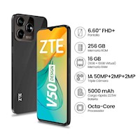 Celular ZTE 6GB 256GB V50 Design Negro