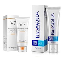Limpiador Facial V7 + Gel Limpiador Anti-Acné - Bioaqua