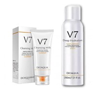 Limpiador Facial V7 + Spray Aclarante de Cuerpo V7 - Bioaqua