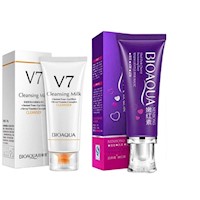 Limpiador Facial V7 + Crema Blanqueadora Corporal - Bioaqua