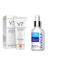 Limpiador Facial V7 + Serum Anti-Acné - Bioaqua